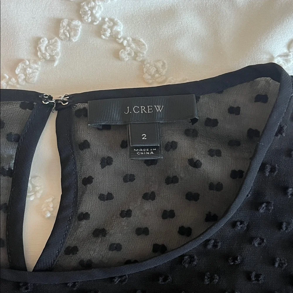 J. Crew Black Sheer Blouse